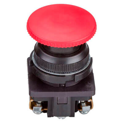 Кнопка красная КЕ-021 Гриб 1но+1нз исполнение 2