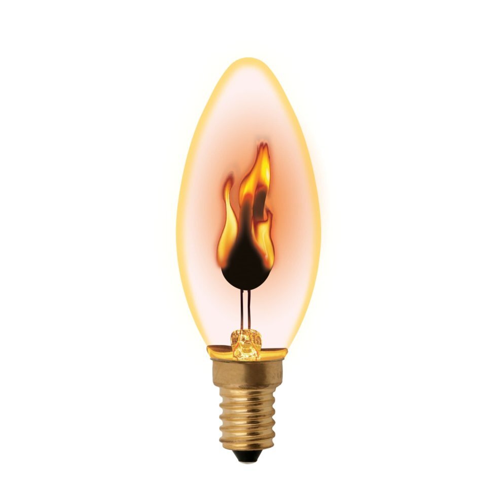 Uniel свеча декоративная с эффектом пламени Е14 3W