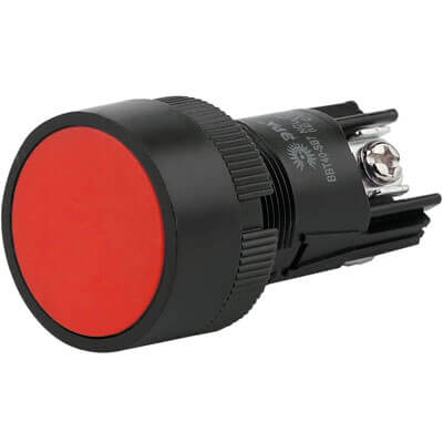 Кнопка красная SB-7 Стоп 1з+1р 22мм 240В