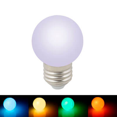 Лампа св/д VOLРЕ G60 E27 3W "Шар" RGB (для гирлянды)